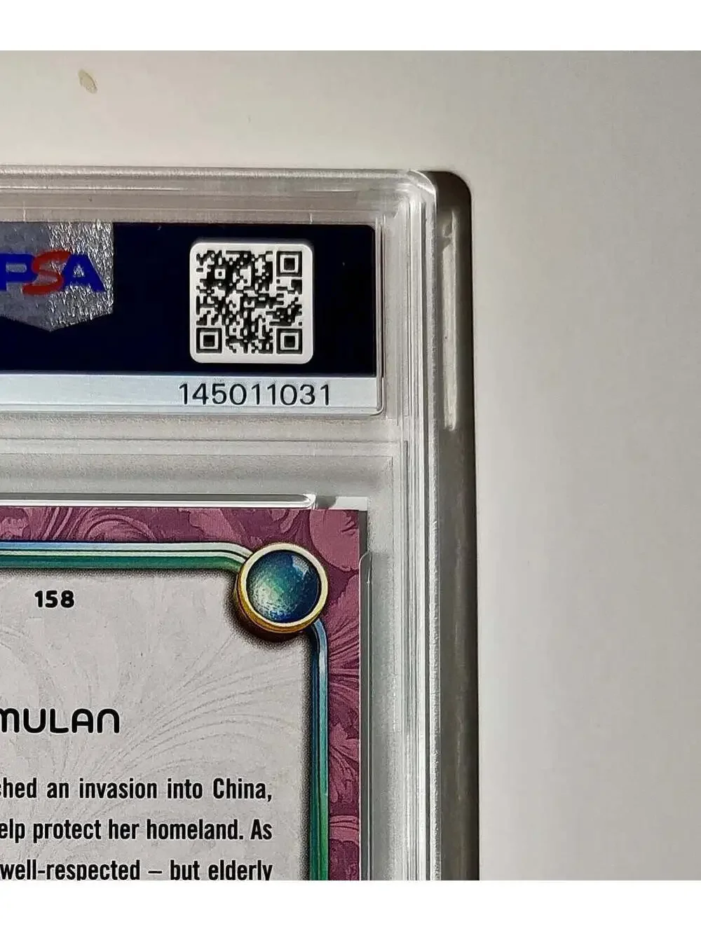 Mulan 2025 Topps Disney Cartoon Princess #158 Card Mulan PSA 9